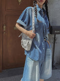 Blitz Cool Denim Short-Sleeved Shirt