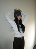 [Sweatshirt + Halterneck set] Doe Layered Holder Neck Sweatshirt