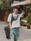 People Photo Graphic Short Sleeve T-shirt
