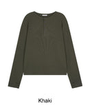 Third Waffle Henley Neck Fingerhole T-Shirt