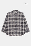 Moss bleach ombre check shirt
