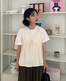 Folding Embroidery Punching Ribbon Nashi Blouse