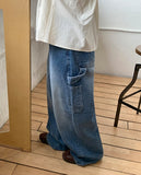 Dudy Carpenter Wide Washed Denim Pants