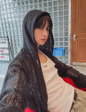 People See-through Hood Zip-up