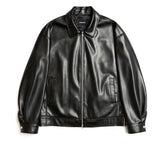 Fox Leather Overfit Single Jacket