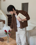 Kanji High-Neck Crop Cardigan