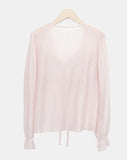 Hakim Romantic Shirred Frill Blouse