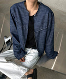 Linen deck cropped jacket
