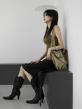 Belted Three-Way Long Skirt