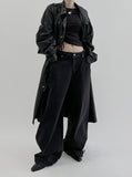 Vech Glossy Long Bomber Jacket