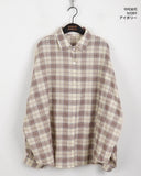 Uter Check Boxy Overfit Vintage Long Sleeve Shirt