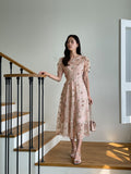 Sugar Puff Flower Lace One Piece