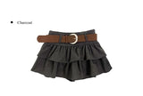 Romel Tiered Frill Belt Mini Skirt Set