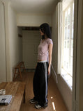 Pyucheu Balletcore Lace Color Matching Two-Way Nylon Pants