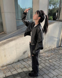Era Star Patch Washing Damage Wide Pants