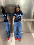 Ain Semi-Balloon Fit Wide Denim Pants