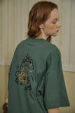 Frog Pop Embroidery Short Sleeve T-shirt
