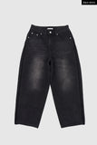 Applique lined denim pants