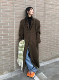 (WOOL 50) MOHAIR PINTUCK LONG COAT