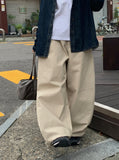 [Unisex] Kudento Stripe Cotton Wide Pants