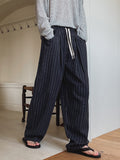 Summer Linen Stripe Banding Pants