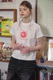 Apple Love Crop Short Sleeve Tee