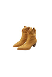 suede short western ankle boots