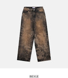 Rick smudging wide denim pants