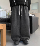 [unisex] Seina Banding Brushed Wide Knit Pants