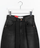 Danmi Summer Black Blue Washing Denim Balloon Pants