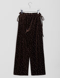 Wortz string velvet flower pants