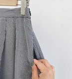 Rebel Check Banding Flare Long Skirt