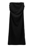 Match Shirring Slit Long Skirt