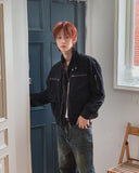 Kroven Vintage Zipper Crop Field Jacket