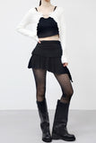 Roteo Unbalance Shirring Brushed Skirt