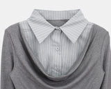 Sean Collar Shirt Layered T-shirt