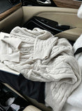 Rope Cable Half Zip-up Knit