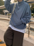 [BAONHAUS] Billtory Button Color Matching Two-tone Sweatshirt