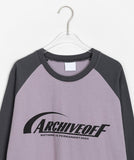 Nikkoi Printed Color Matching Raglan Long Sleeve Tee