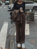 [1+1] Slim Silhouette Basic U-neck Long-sleeved