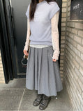 Ligon Diagonal Check Long Skirt