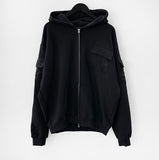 Tdu Quilted Pocket Hood Zip-Up