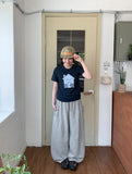Bifon Printing Banding Wide Pants