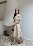 Kesia Heart Neck Puff One Piece