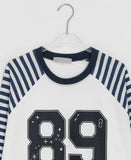 Ryan Printing Stripe Over Long Sleeve Tee