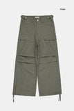 Trap side zipper parachute cargo pants