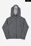 Bunny stripe button hoodie knit