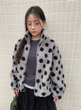 Ratmaru Dot Fleece Zip-Up Jumper