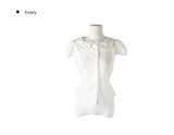 Larsen Flower Check Strap Lace Short Sleeve Shirt