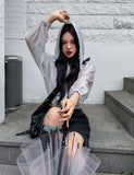 Summer Dot Rain Crop Hood Jumper